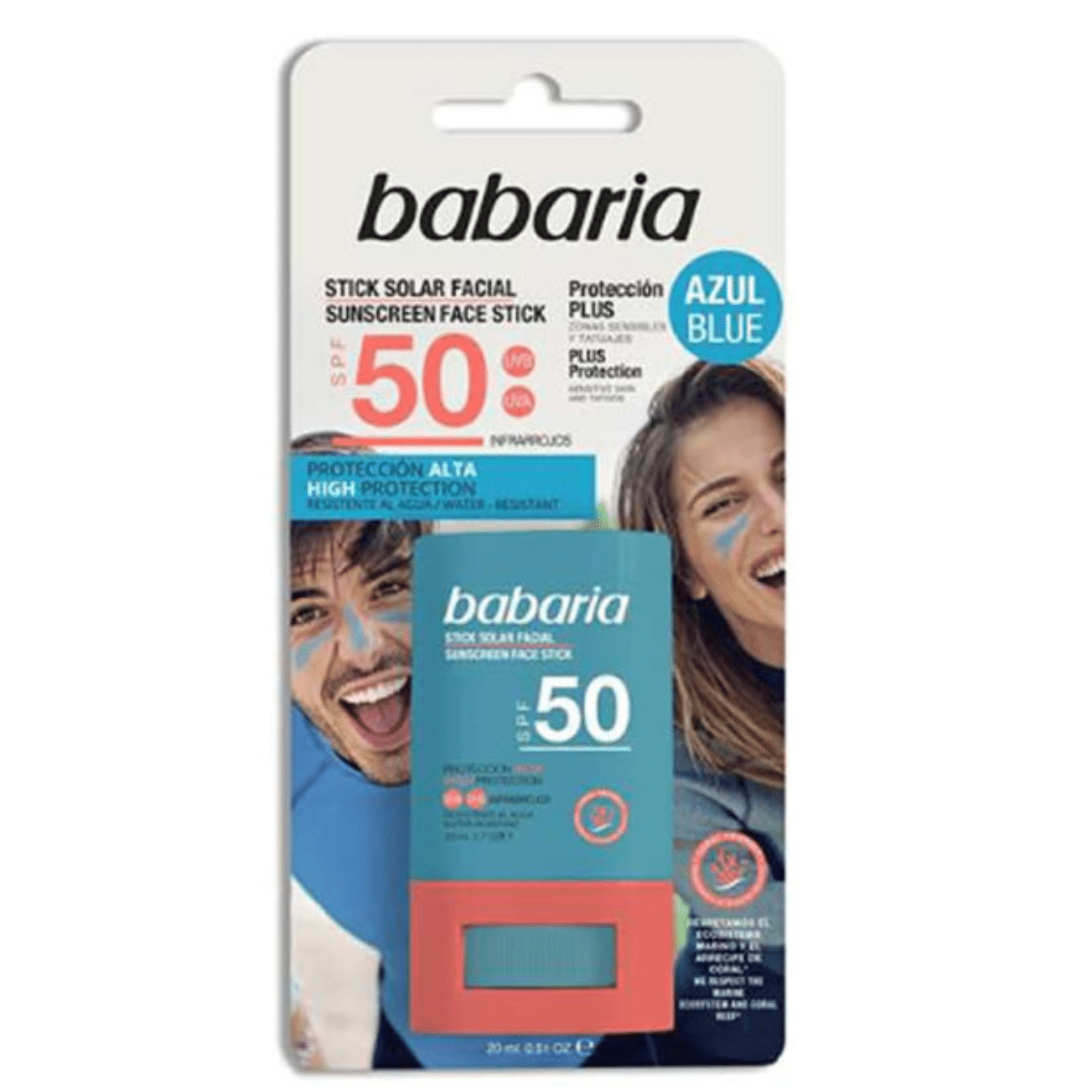 Babaria Blue Face Sun Stick Sztyft Ochronno-Nawilżający Do Twarzy I Miejsc Wrażliwych